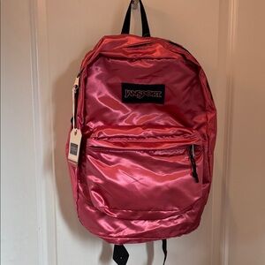 NWT rare Jansport Satin Slate Rose Superbreak One Backpack